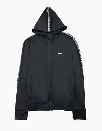 HUGO BOSS Mens Hugo Boss Sicoon Gym Zip Up Sweatshirt Black 001 - Size: Regular/36