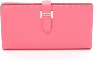 Herm&egrave;s Pink Epsom Leather Long Wallet (Bi-Fold) (Pre-Owned)