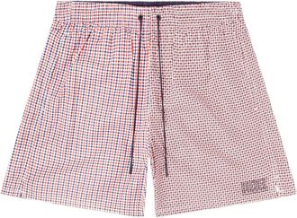 Diesel Geruite zwembroek - Rood