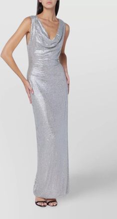 Giuseppe Di Morabito long dress featuring crystals and back slit