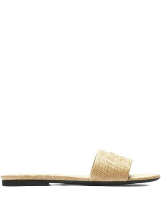 N°21 logo-embossed sandals - Neutrals