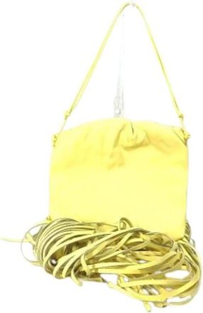 Bottega Veneta Pre-owned Mini Bags, female, Yellow, Size: ONE SIZE Pre-owned Leather Pouch