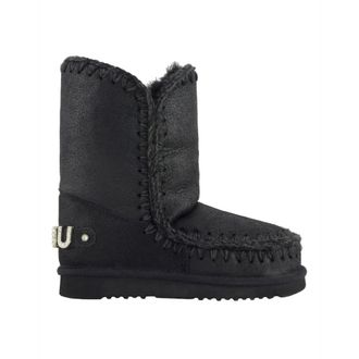 Mou Schoenen, Dames, Zwart, 36 EU, Leer, Enkellaarsjes