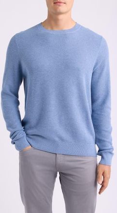 Nordstrom Cotton & Cashmere Sweater in Blue Riviera Heather at Nordstrom, Size Xx-Large