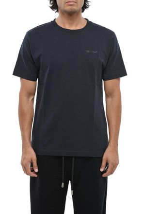 Off-white Dark Blue Crew Neck T-Shirt