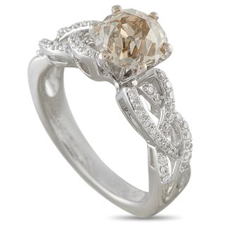 Luxury Bazaar 18K White Gold 2.20ct Old Mine-Cut Diamond Ring MF08-070126