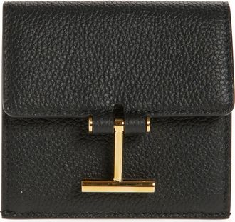 Tom Ford Tara Leather Card Wallet in Black at Nordstrom
