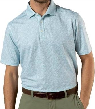 Duck Head Long Drive Performance Polo In Blue