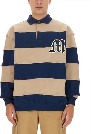 Msgm Beige Stripes Sweatshirt