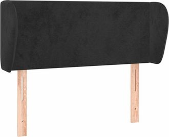 vidaXL Cabecero De Terciopelo Negro 103x23x78/88 Cm Vidaxl