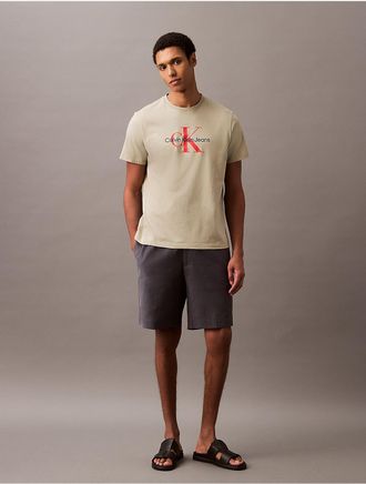 Calvin Klein Mens Linen Blend Short - Navy - 29