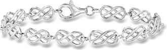 Ross-Simons Sterling Silver Celtic Knot and Infinity Station Bracelet