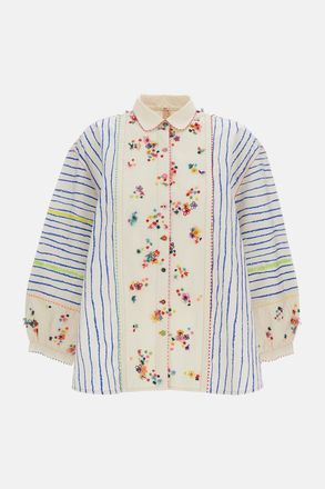 P&eacute;ro Giacca Camicia Ricamata