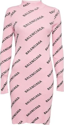Balenciaga Abito a coste con stampa anni 2020 - Rosa