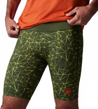 Rabbit Mens Shredsters Half Tights In Chive Trails