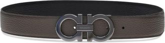 Ferragamo Taupe Gancini Reversible Belt