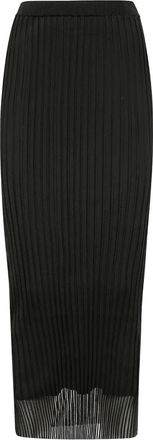 Sportmax Gonna midi plissé - Nero