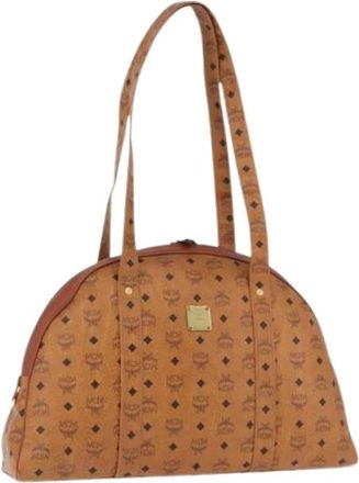 MCM Pre-owned Boston Bag - Dames - Vintage Handtas - Bruin - ONE Size - Leer - Vintage