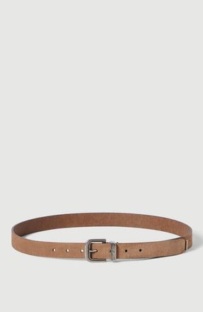 Brunello Cucinelli Reversed leather belt in Hazelnut at Nordstrom, Size 110