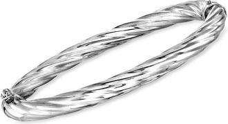 Ross-Simons Italian 6mm Sterling Silver Twisted Bangle Bracelet