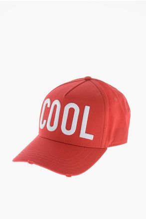 Dsquared2 Cotton Gabardine Baseball Cap COOL with Embossed Detail size One Size