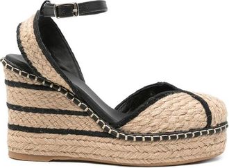 Castaner Striped Trim Wedge - Dames - Sleehakken - Bruin - 41 EU - Schoenen
