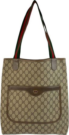 Gucci Beige Gg Supreme Canvas Tote (Authentic Pre-Loved)