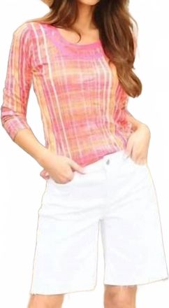 Elliott Lauren Wide Leg Denim Shorts In White