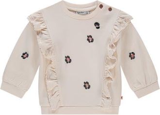 Babyface Ruffle Accent Leopard Sweatshirt in Light Pink at Nordstrom, Size 12M