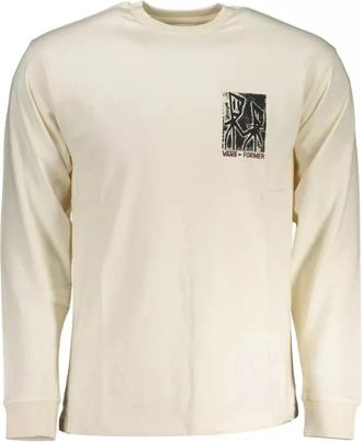 Vans Witte Katoenen T-Shirt met Lange Mouwen en Print - Heren - Longsleeves - Wit - S - Katoen - Tops