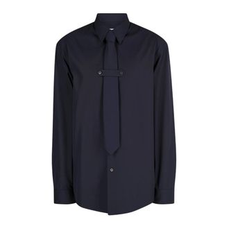 Dries Van Noten Heren, Overhemden, Blauw, Maat: S Katoen