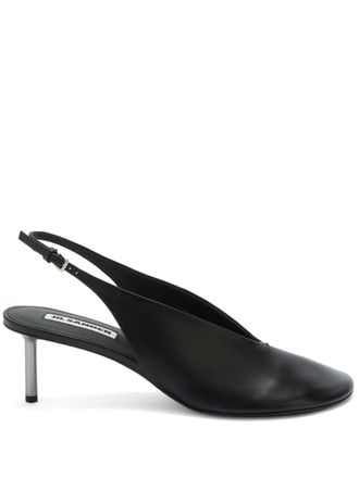 Jil Sander 65mm leather pumps - women - Sheepskin/Calf Leather/Calf Leather - 37 - Black