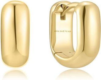 Ania Haie Mini U-Shaped Huggie Hoop Earrings in Shiny Gold at Nordstrom