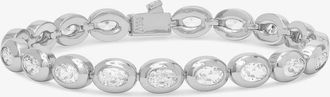 Melinda Maria Womens Shes A Boss Tennis Bracelet In Silver