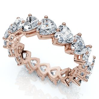 Pompeii3 3 3/4Ct Heart Shape Diamond Eternity Wedding Ring 14k Gold or Platinum Lab Grown