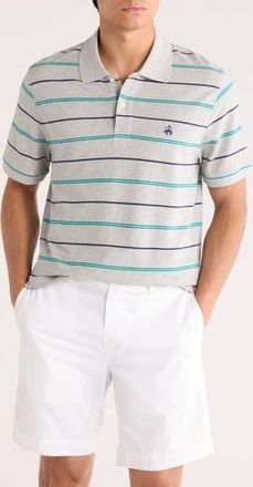 Brooks Brothers Short Sleeve Polo in Grey Multi at Nordstrom Rack, Size Xx-Large
