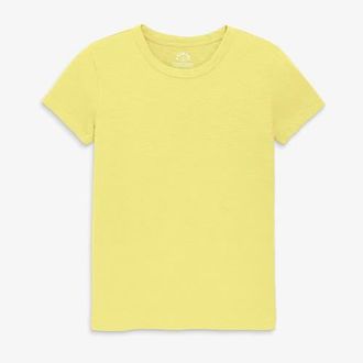 primary Adult Classic Slub Crewneck Tee in Buttercup at Nordstrom, Size X-Small