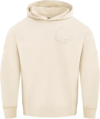 Pro Standard Mens RED SOX NEUTRAL DROP SHOULDER FLC PO HOODIE - Eggshell Size 3XL