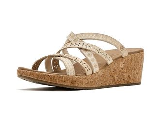 Skechers Arch Fit Beverlee 2.0 - Tigger Posse Womens Wedge Shoes Off-White : 6.5 B - Medium, Faux Leather