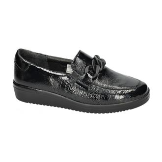Solidus Kathy - Dames - Loafers - Zwart - 37 1/2 EU - Katoen - Schoenen