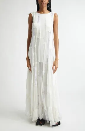 Collina Strada Primrose Patchwork Maxi Dress in White at Nordstrom, Size Medium