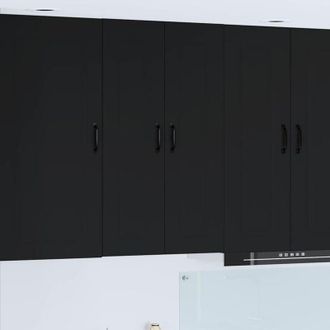 vidaXL vidaXL Pensile cucina Nero 60 x 31 x 100 cm Legno multistrato