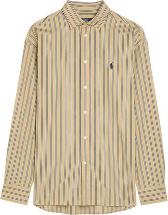 Polo Ralph Lauren Striped Cotton-poplin Shirt - Light Brown - S (UK8-10 / S)