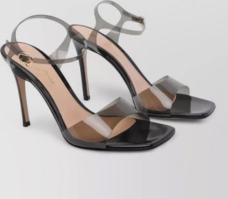 Gianvito Rossi plexi sandals open square toe design