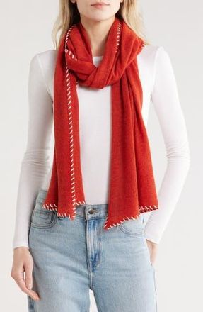 Portolano Whipstitch Trim Scarf in Cinnamon at Nordstrom Rack
