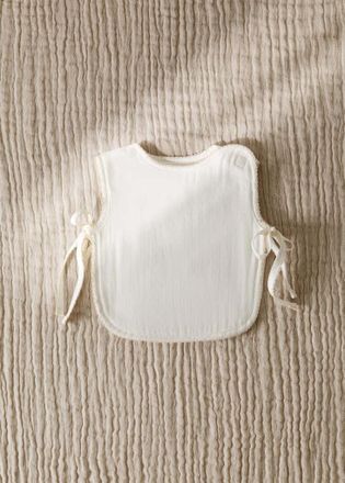 Mango Bavaglino cotone bordo decorativo marrone medio - Home - Taglia unica - MANGO HOME