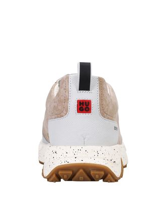 HUGO BOSS Mens Kane Runner Sneakers Beige Shoes >
