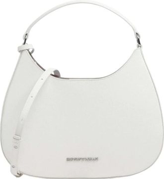Emporio Armani Stijlvolle leren portemonnee - Dames - Schoudertassen - Wit - ONE Size - Leer - Tassen