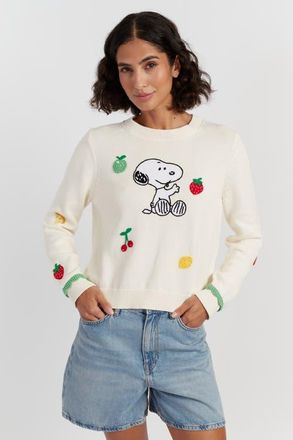 Chinti and Parker Fruity Snoopy Sweater in Cream at Nordstrom, Size X-Small
