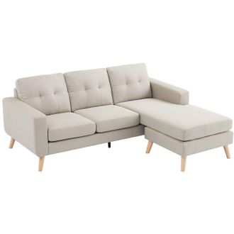 Vente-Unique Vente-unique - Divano angolare reversibile in Tessuto Beige - bartolome